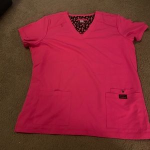 Betsey Johnson Freesia V Neck Scrub Top
